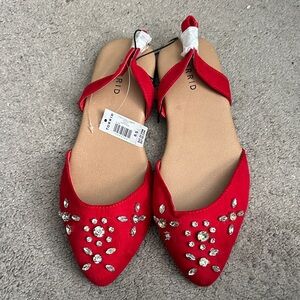Torrid Red Embellished Flats